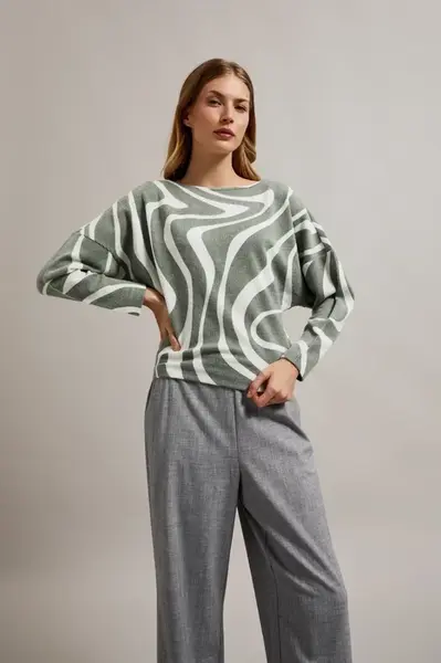 Marisse Women's Sweatshirt Z-Bl-4522 D.Olive