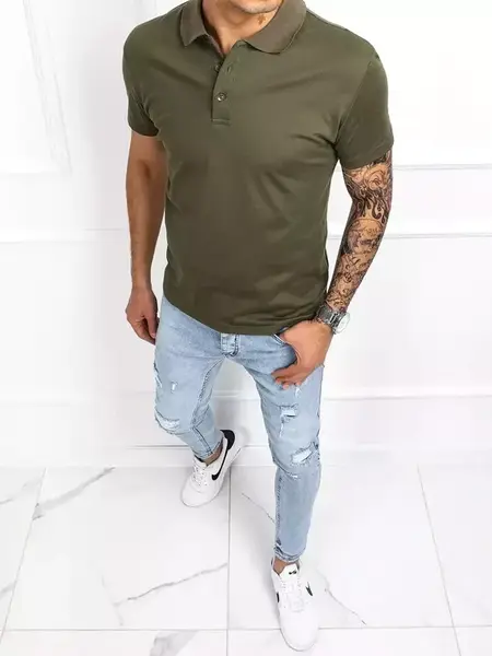 Pánské polo tričko zelené Dstreet