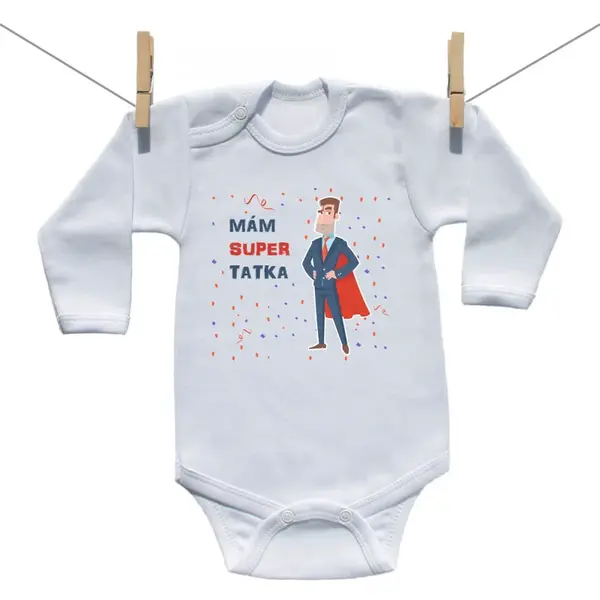 Boodyy Body s dlhým rukávom Mám super tatka 92 (18-24 mesiacov)