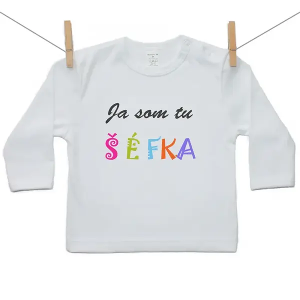 Boodyy Tričko s dlhým rukávom Ja som tu šéfka 134 (8-9 rokov)