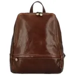 Dámský kožený batoh tmavě hnědý - Delami Vera Pelle Mallory
