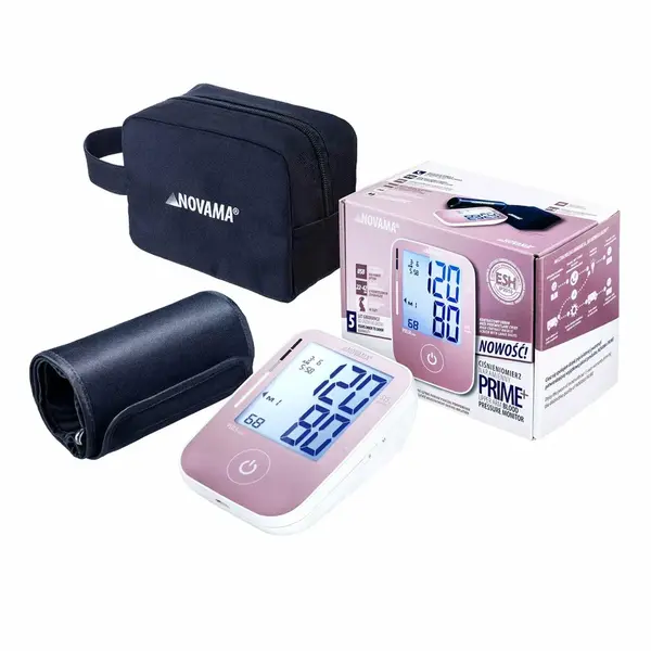 NOVAMA PRIME + Ramenný tlakomer s ESH a IHB, ružový + USB-C adaptérom