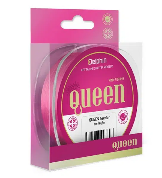 Delphin vlasec queen feeder růžový - průměr 0,25 mm / nosnost 5 kg / návin 300 m