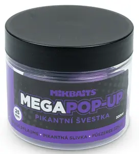 Mikbaits mega plovoucí fluo boilie pikantní švestka 300 ml 25 mm