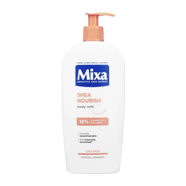 Mixa Intenzivní vyživující tělové mléko pro suchou pokožku Shea Nourish (Body Milk) 400 ml
