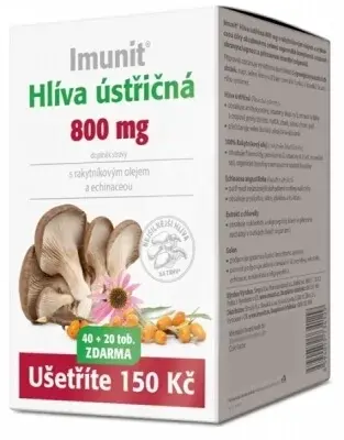 Simply You Hlíva ústřičná 800 mg s rakytníkem a echinaceou Imunit 40 tob. + 20 tob. ZDARMA