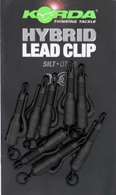 Korda závěsky hybrid lead clips 8 ks - silt