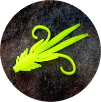 Redbass gumová nástraha nymfa signal yellow uv - s 53 mm
