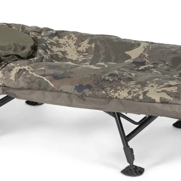 Nash lehátko se spacákem indulgence hd40 sleep system 6 legs camo
