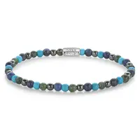 Rebel&Rose Slušivý korálkový náramek Blue Nights RR-40148-S 16,5 cm