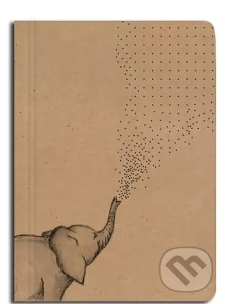 Notes tečkovaný A6 kraft Slon