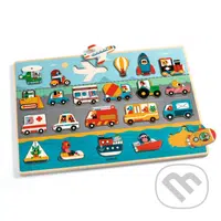 Dopravné prostriedky: puzzle drevené - puzzle z kategorie Maxi dílky