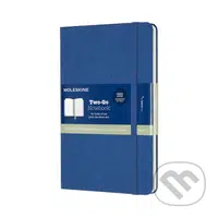Moleskine - zápisník Two-go modrý (malý, čistý/linajkovaný)