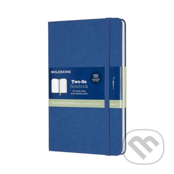 Moleskine - zápisník Two-go modrý (malý, čistý/linajkovaný)