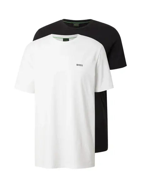 BOSS Tričko  čierna / biela