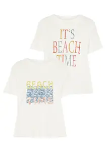 BEACH TIME Tričko  zmiešané farby / biela