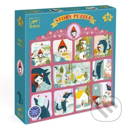 Príbehové Puzzle: Červená čiapočka, - puzzle z kategorie 15 - 60 dílků