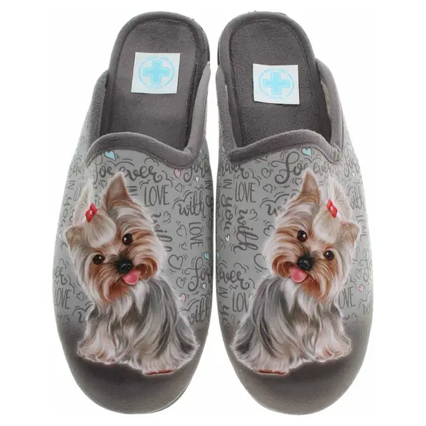 Dámské domácí pantofle Medi LIne 134-025 šedá 39