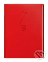 Denní diář 2026 David Vivella s ražbou A5 červená Srdce