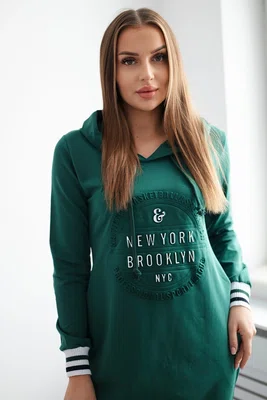 Šaty Brooklyn tmavě zelené