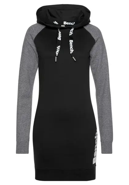 BENCH Šaty  čierna / čierna melírovaná