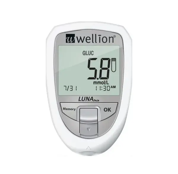 Wellion LUNA TRIO glukometr set bílý