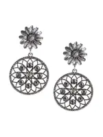 SOHI Náušnice ' Lavone '  striebornosivá