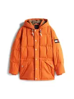 TOMMY HILFIGER Zimná parka  oranžová / červená / čierna / biela