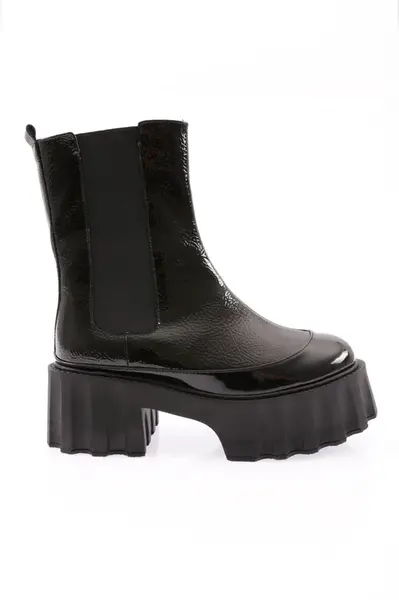 DGN Es804 Women's Boots with a Thick Sole and Stretch Detail Heels.