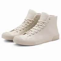 Ombre Men's high-top sneakers shoes with rubber toe - cream