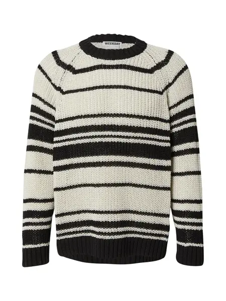 WEEKDAY Sveter  nebielená / čierna