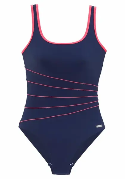 LASCANA Jednodielne plavky  námornícka modrá / ružová