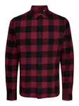 Only & Sons Košeľa 'Gudmund'  hrdzavo červená / čierna