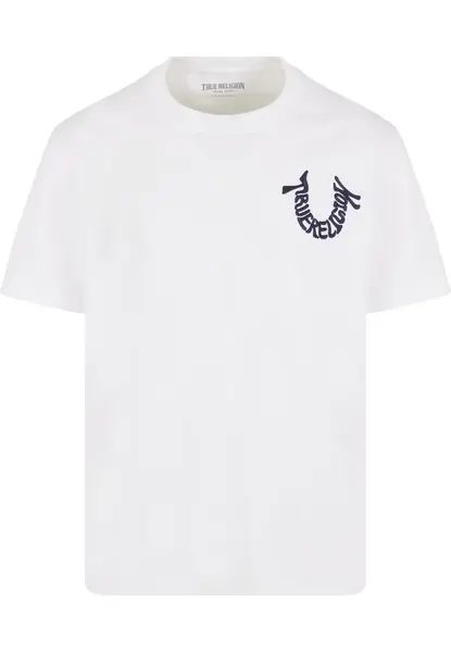 True Religion Tričko  modrá / biela