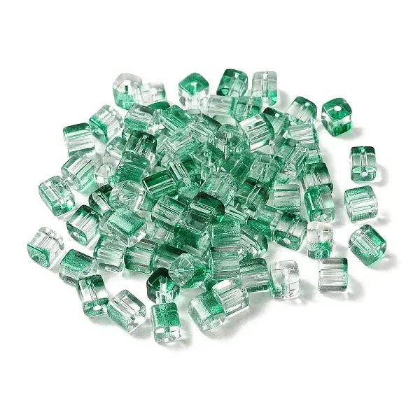 Two Tone Transparent Glass Beads