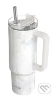 Nerezový termohrnček so slamkou Vibe Marble 880 ml