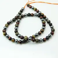 Natural Tiger Iron & Synthetic Hematite Beads Strands