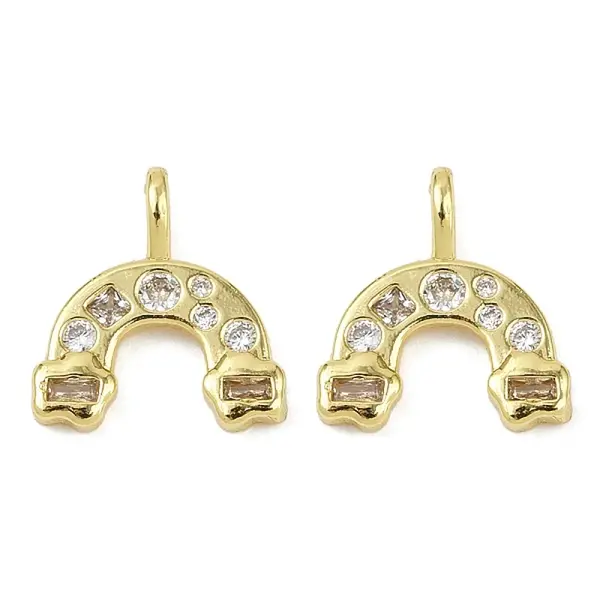 Brass Micro Pave Cubic Zirconia Pendants