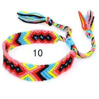 Cotton Braided Rhombus Pattern Cord Bracelet