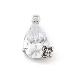 Brass Micro Pave Cubic Zirconia Pendants