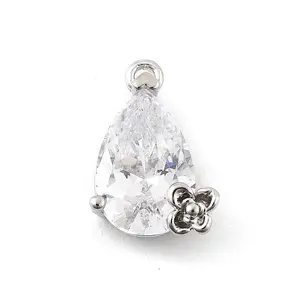 Brass Micro Pave Cubic Zirconia Pendants