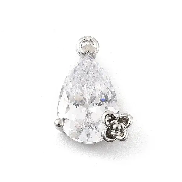 Brass Micro Pave Cubic Zirconia Pendants