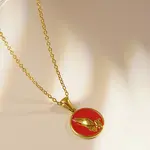 Stylish 304 Stainless Steel Enamel Enamel Pendant Necklaces