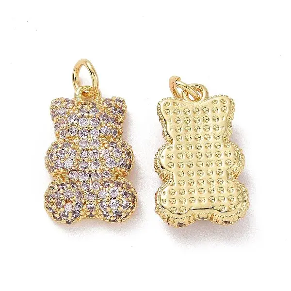 Brass Micro Pave Cubic Zirconia Pendants