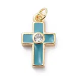 Cubic Zirconia Tiny Cross Charms