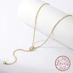 925 Sterling Silver Lariat Necklace