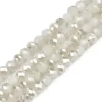 Electroplate Opaque Solid Color Glass Beads Strands