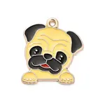 Animal Puppy Alloy Enamel Pendants