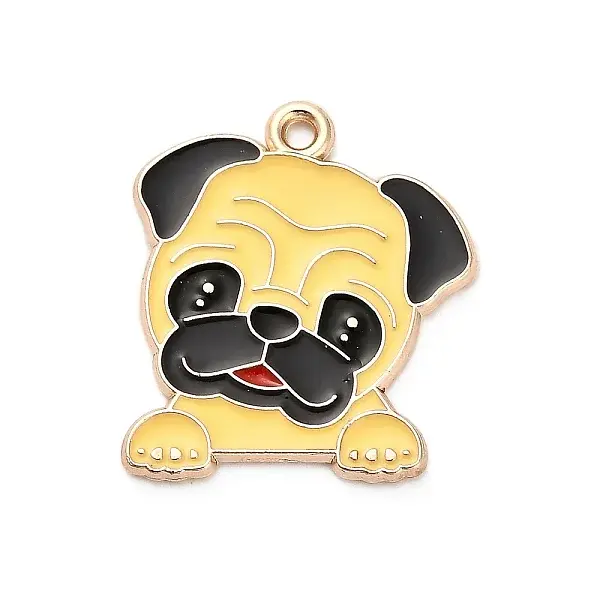 Animal Puppy Alloy Enamel Pendants