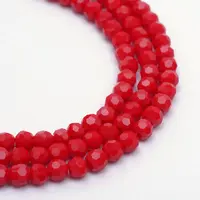 Opaque Solid Glass Bead Strands